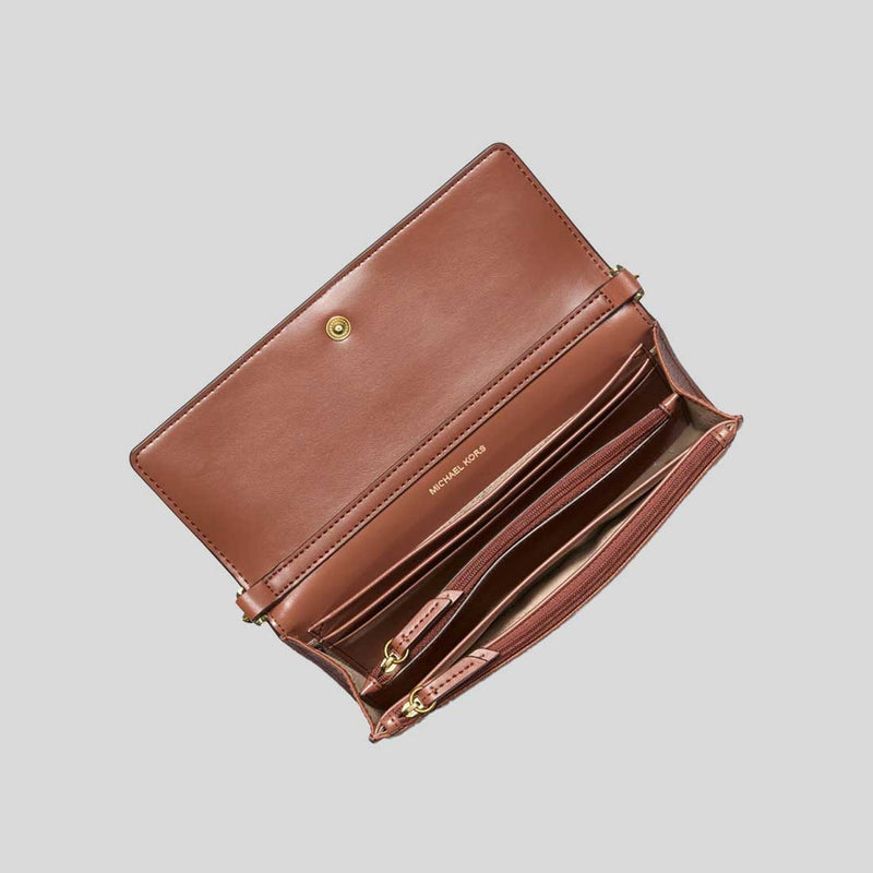 MICHAEL KORS Jet Set Medium Saffiano Leather 2-in-1 Convertible Crossbody Bag Luggage 32S3GJ6C6L