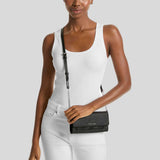 MICHAEL KORS Jet Set Large Saffiano Leather 2-in-1 Convertible Crossbody Bag Black 32S5SJ6C6L