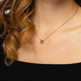 TORY BURCH Miller PAVÉ Logo Delicate Necklace Rose Gold 53420
