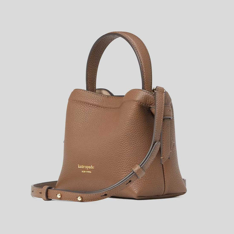KATE SPADE Knott Mini Crossbody Tote Warm Acorn KD067