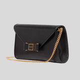 KATE SPADE Morgan Bow Embellished Envelope Flap Crossbody Bag Black KF927