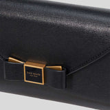 KATE SPADE Morgan Bow Embellished Envelope Flap Crossbody Bag Black KF927
