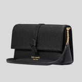 KATE SPADE Nott Flap Chain Crossbody Bag Black KH154