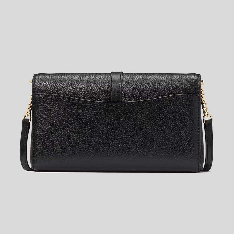 KATE SPADE Nott Flap Chain Crossbody Bag Black KH154