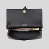 KATE SPADE Nott Flap Chain Crossbody Bag Black KH154