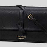 KATE SPADE Nott Flap Chain Crossbody Bag Black KH154