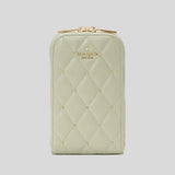 KATE SPADE Carey Quilted Studded Phone Chain Crossbody Sage Bundle KL818