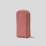 KATE SPADE Carey Quilted Studded Phone Chain Crossbody Pomegranate KL818