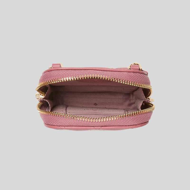 KATE SPADE Carey Quilted Studded Phone Chain Crossbody Pomegranate KL818