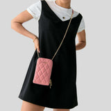 KATE SPADE Carey Quilted Studded Phone Chain Crossbody Pomegranate KL818