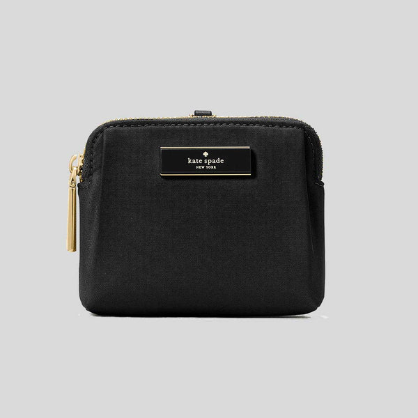 KATE SPADE Carter Nylon Card Case Lanyard Black KL878