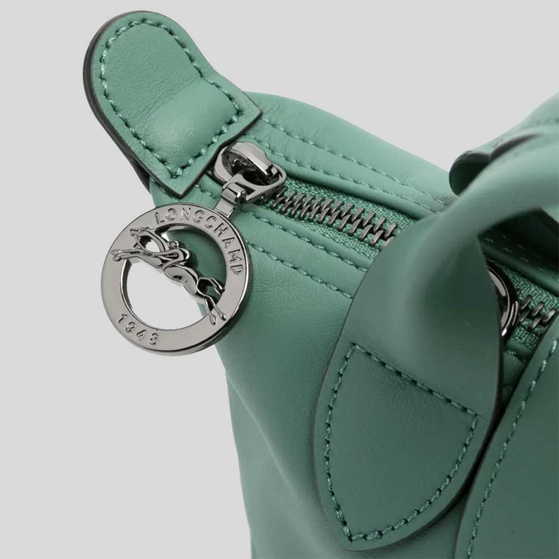 LONGCHAMP Le Pliage Extra XS Leather Handbag Sage Green L1500987