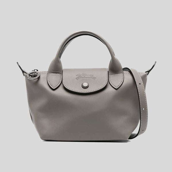 LONGCHAMP Le Pliage Extra XS Leather Handbag Turtledove L1500987