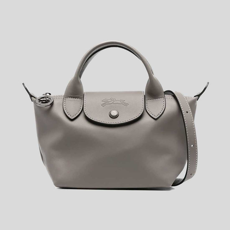 LONGCHAMP Le Pliage Extra XS Leather Handbag Turtledove L1500987
