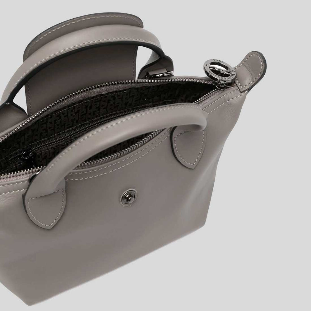 LONGCHAMP Le Pliage Extra XS Leather Handbag Turtledove L1500987