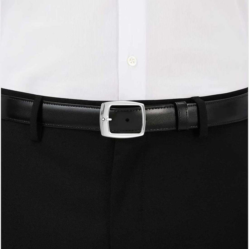MONTBLANC Black/Brown 30 MM Reversible Leather Belt MB9695