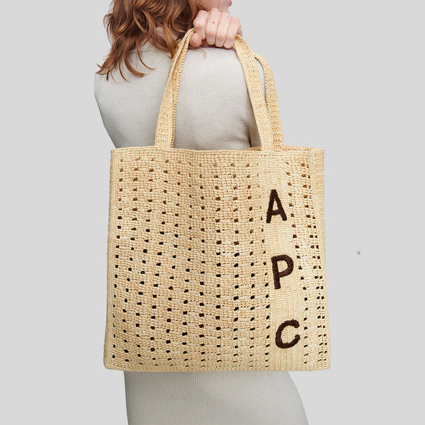 A.P.C. June tote bag Naturel Marron RAAAI-F67048