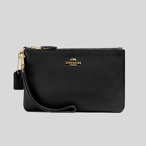 Coach Small Wristlet Black 22952