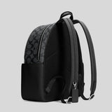 COACH Court Backpack In Signature Canvas Graphite/Black 5671