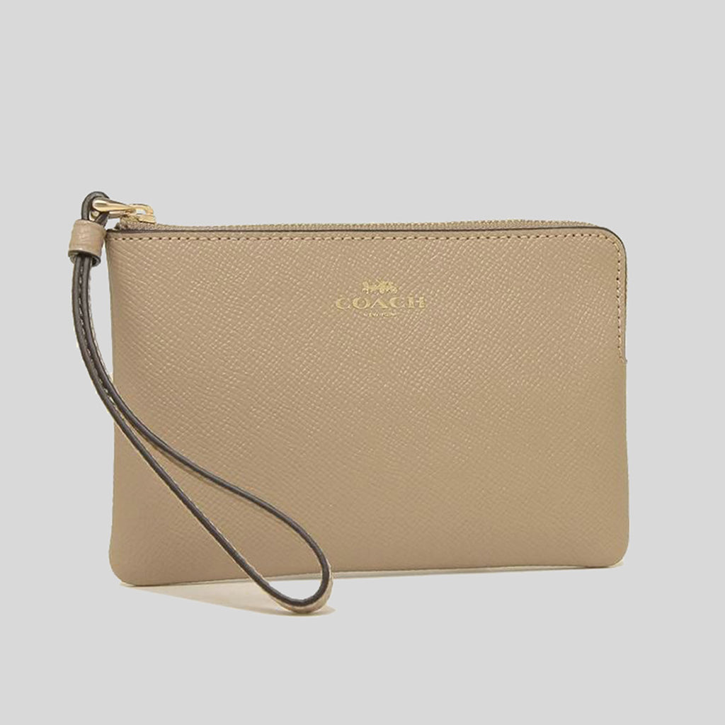 Coach taupe wristlet Clearance