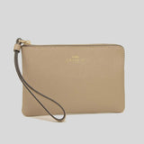 Coach Corner Zip Wristlet Taupe 58032