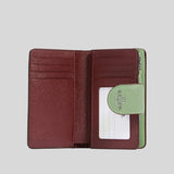 Coach Medium Corner Zip Wallet In Crossgrain Leather Pale Pistachio 6390