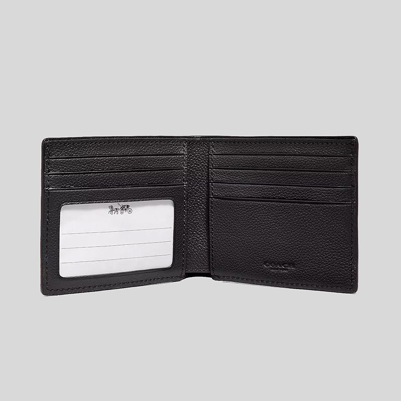 COACH Id Billfold Wallet Black 67630