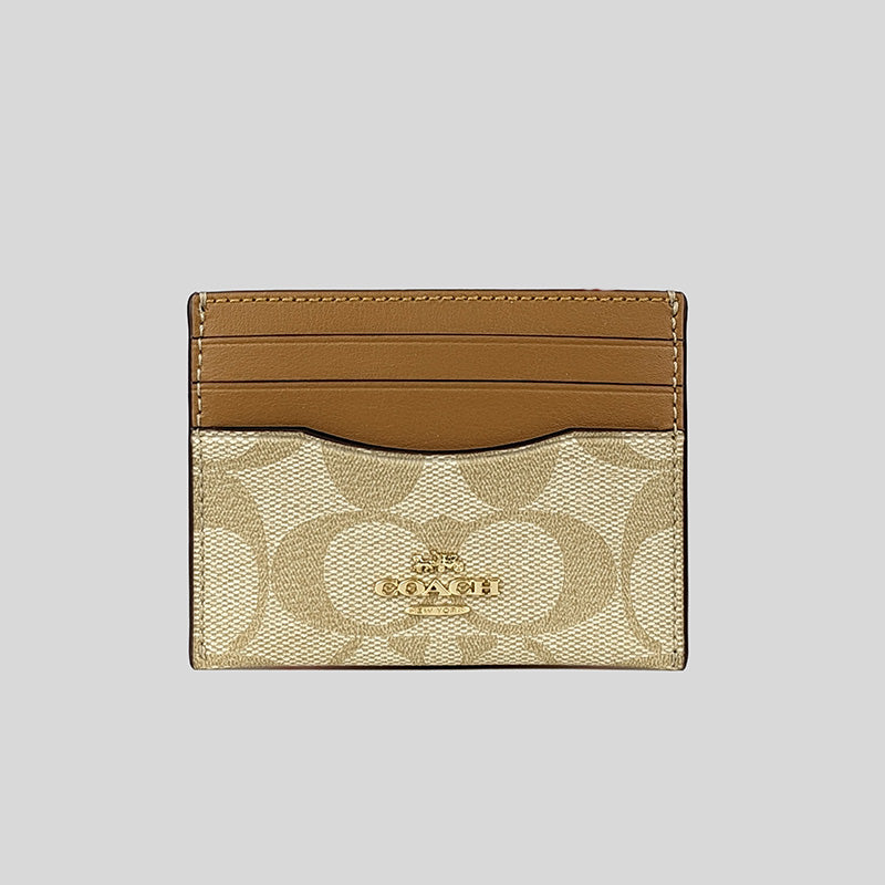 Coach signature pvc card case Clearance