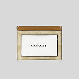 Coach Unisex Slim Id Card Case In Signature Canvas Light Khaki CH415