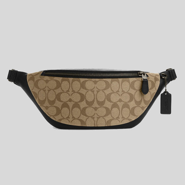 Coach Warren Belt Bag In Signature Canvas KHAKI/BLACK 78777