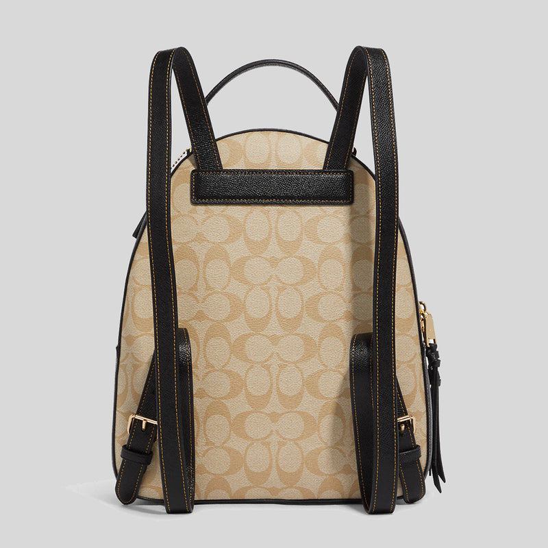 Coach Jordyn Backpack In Blocked Signature Canvas Light Khaki/Brown Mu ...