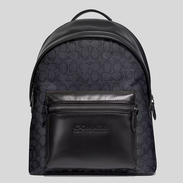 COACH Signature Charter Backpack Black C2670 lussocitta lusso citta