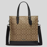 Coach Graham Structured Tote In Signature Canvas Khaki C3232