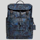 COACH League Flap Backpack With Camo Print Blue/Midnight Navy C5288