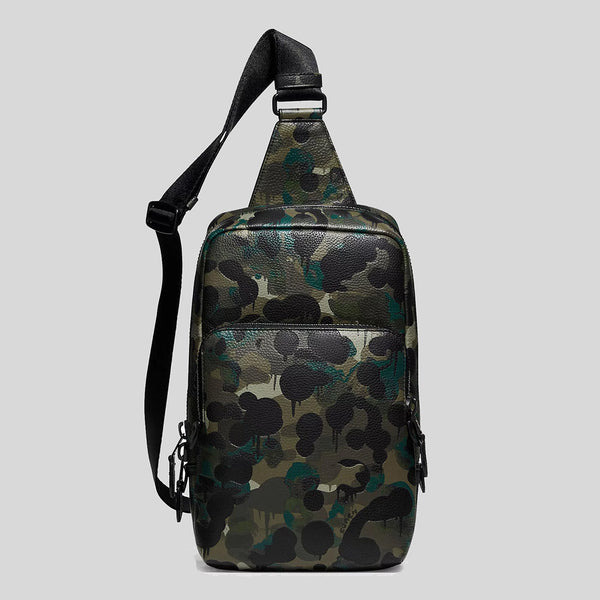 COACH Gotham Pack With Camo Print Matte Black/Green/Blue C5334 lussocitta lusso citta