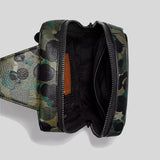 COACH Gotham Pack With Camo Print Matte Black/Green/Blue C5334