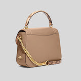 Coach Marlie Top Handle Satchel With Border Quilting Taupe C7236