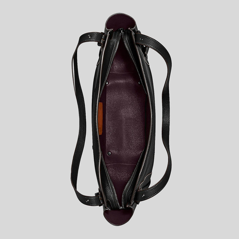 Coach Alana Tote In Leather Black C8353
