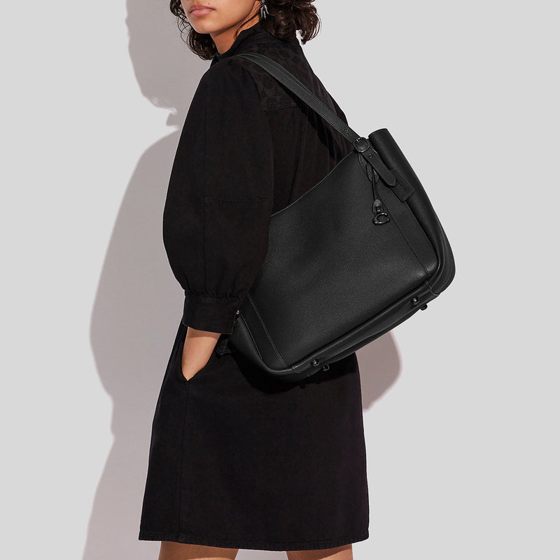 Coach Alana Tote In Leather Black C8353