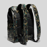 Coach League Flap Backpack In Signature Canvas With Camo Print Charcoal Multi C9734