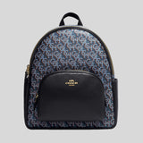 Coach Court Backpack With Coach Monogram Print Navy CF344