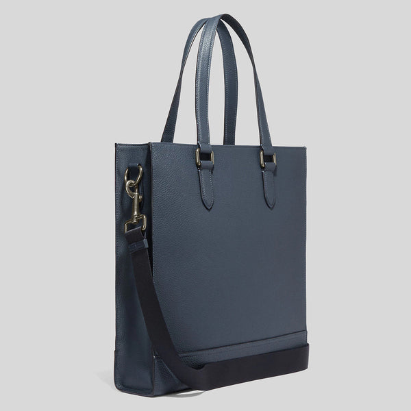 Coach Graham Structured Tote With Coach Stripe Gunmetal/Denim Multi CH001