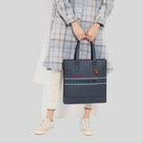 Coach Graham Structured Tote With Coach Stripe Gunmetal/Denim Multi CH001