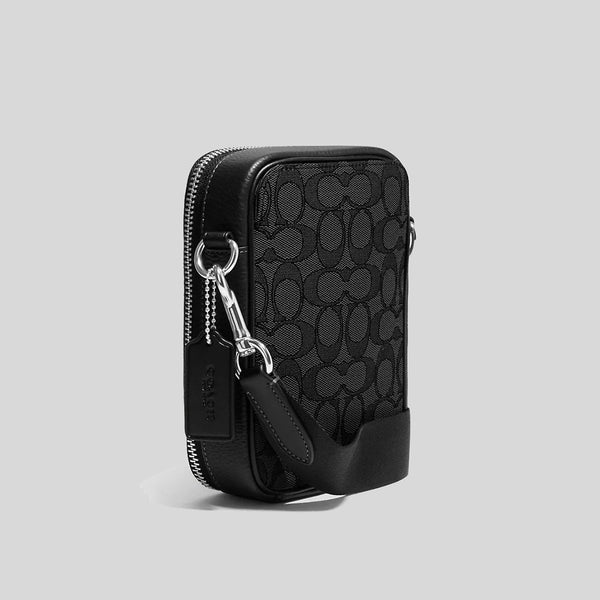 COACH Stanton Crossbody In Signature Jacquard Black CH097