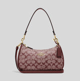 Coach Teri Shoulder Bag In Signature Chambray Wine Multi CH139