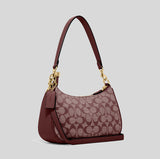 Coach Teri Shoulder Bag In Signature Chambray Wine Multi CH139
