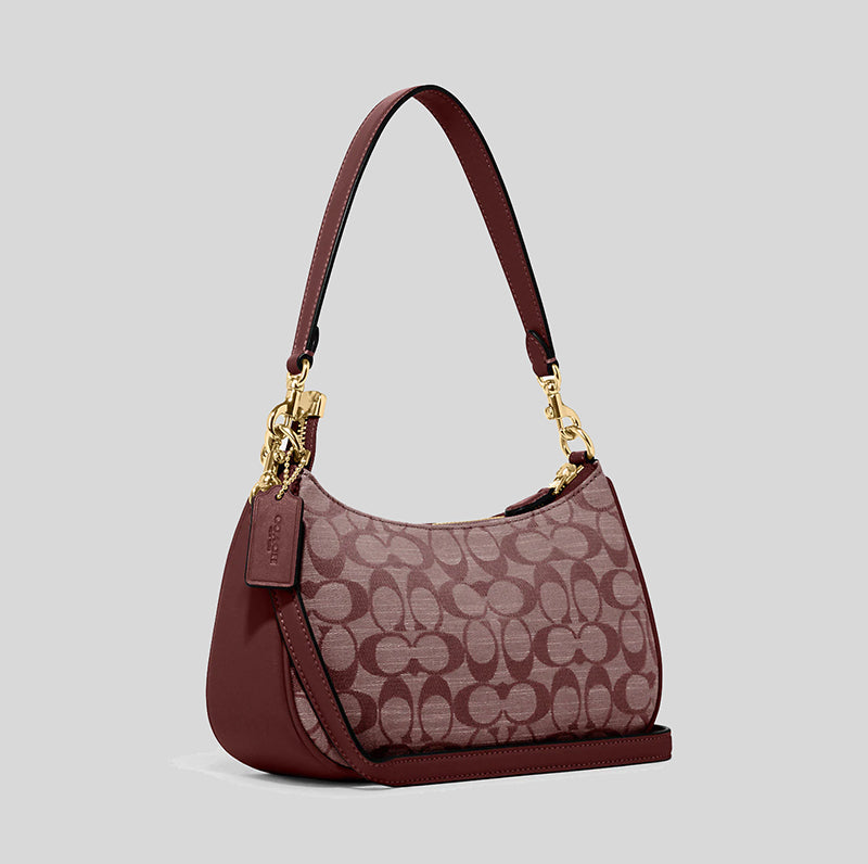 Coach Teri Shoulder Bag In Signature Chambray Wine Multi CH139