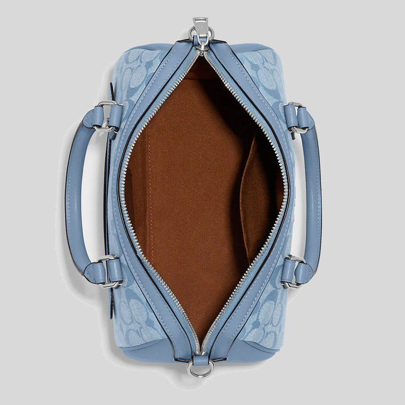 Coach Rowan Satchel In Signature Chambray Cornflower Multi CH141
