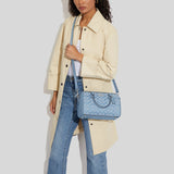 Coach Rowan Satchel In Signature Chambray Cornflower Multi CH141