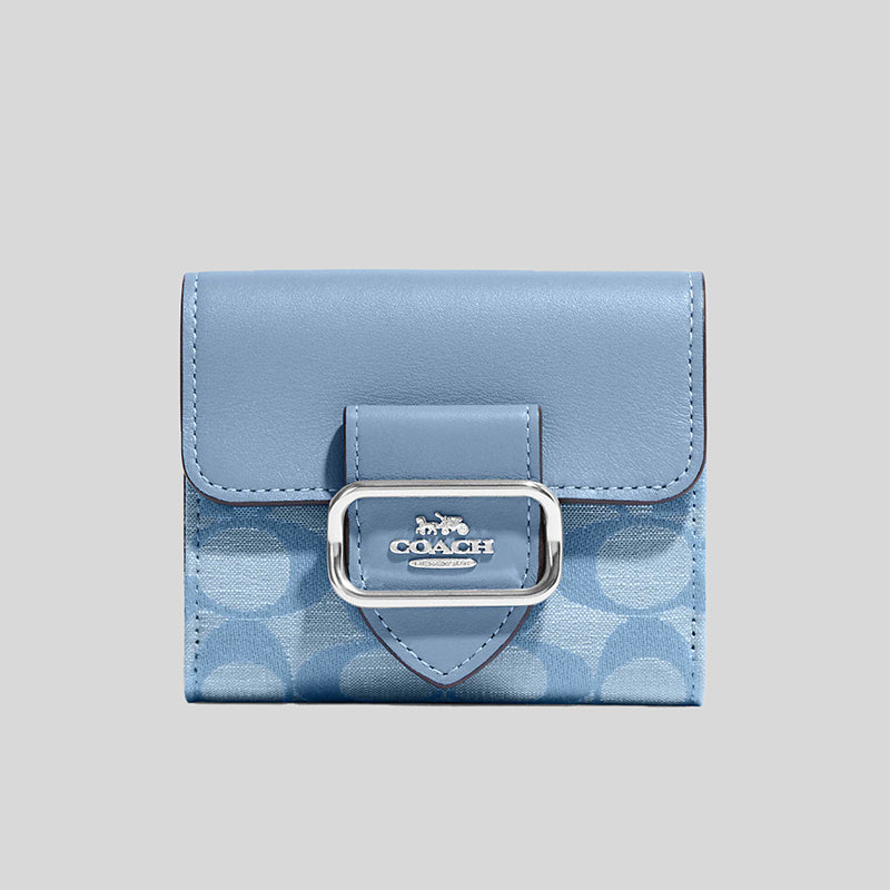 Coach Small Morgan Wallet In Signature Corn Flower Multi CH151